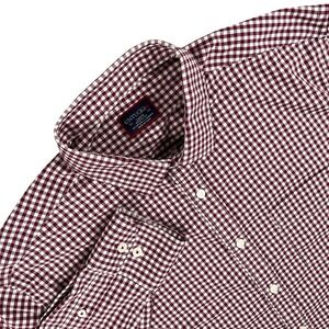 UNTUCKit Shirt Mens L Red White Gingham Check Long Sleeve Button Down Casual